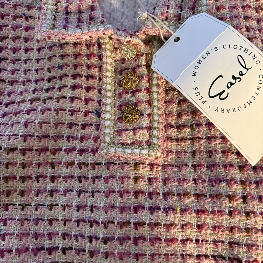 Easel Women’s Contemporary Plus Tweed 2-Piece Set – New With Tags